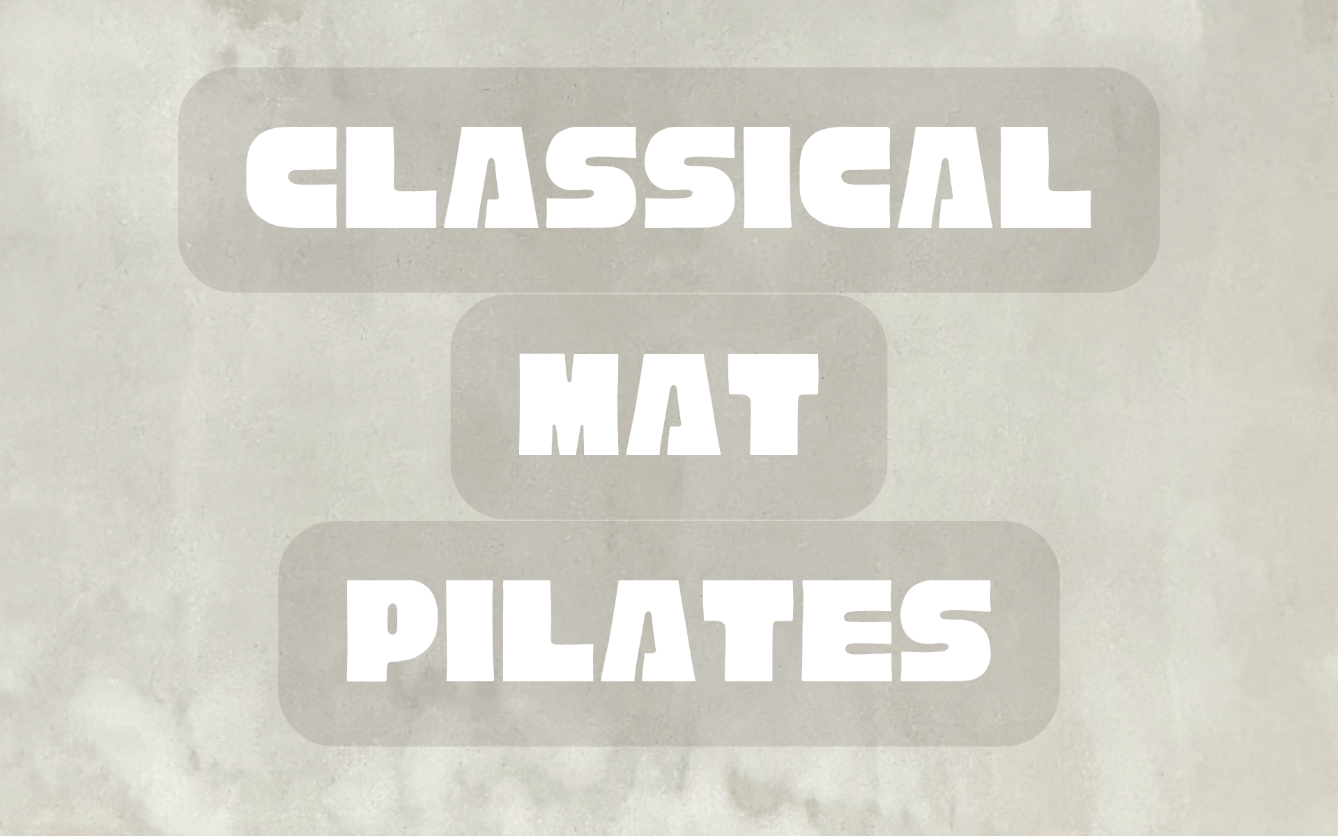 classical mat pilates